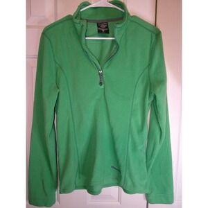 Vintage Moosejaw Fleece Pullover Lightweight Activewear Quarter Zip Green‎ M
